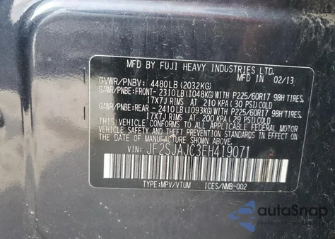 2014 Subaru Forester 2.5I Limited z USA, uszkodzony, nr VIN JF2SJAJC3EH419071